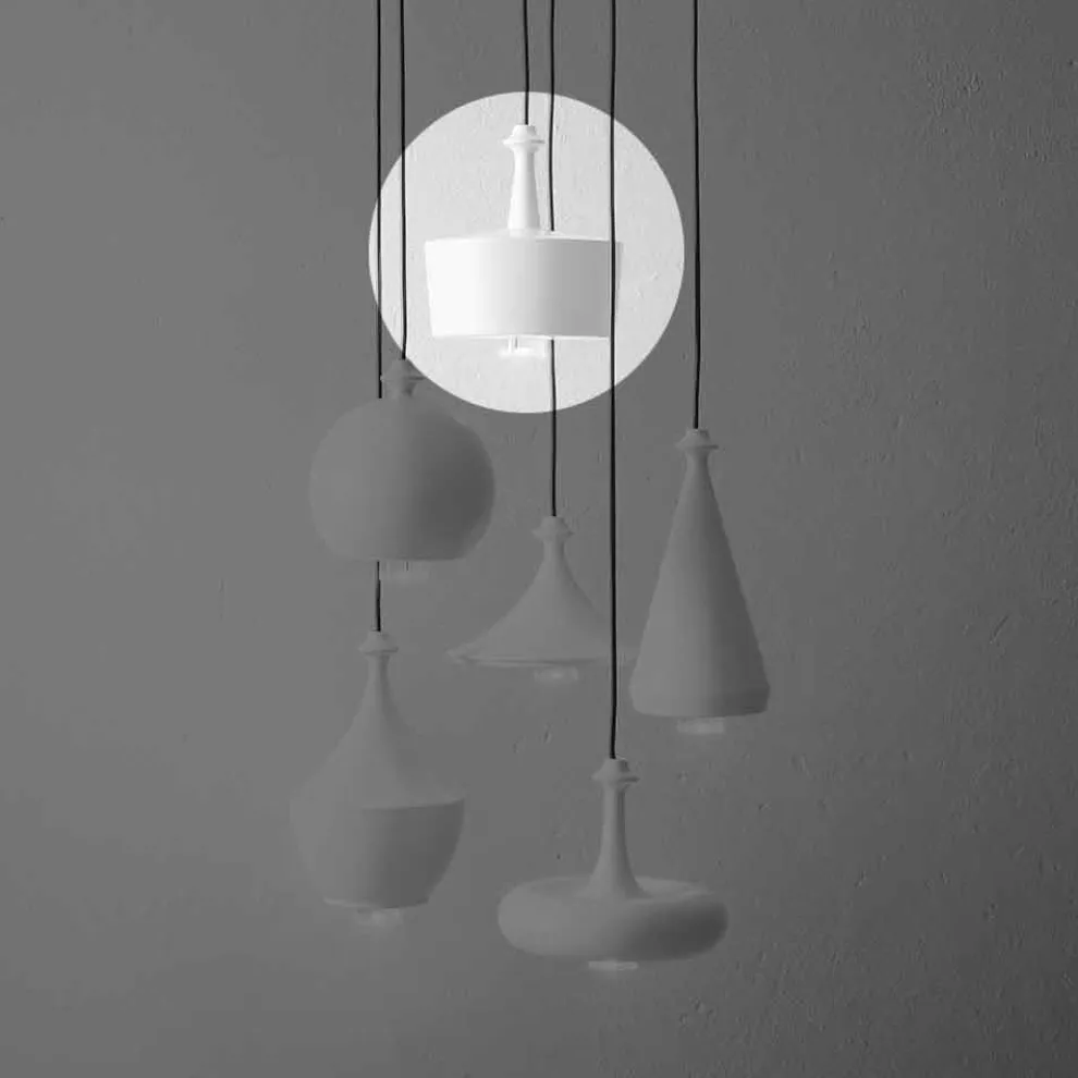 Hängeleuchte mit LED Leuchte aus Keramik – Lustrini L6 Aldo Bernardi