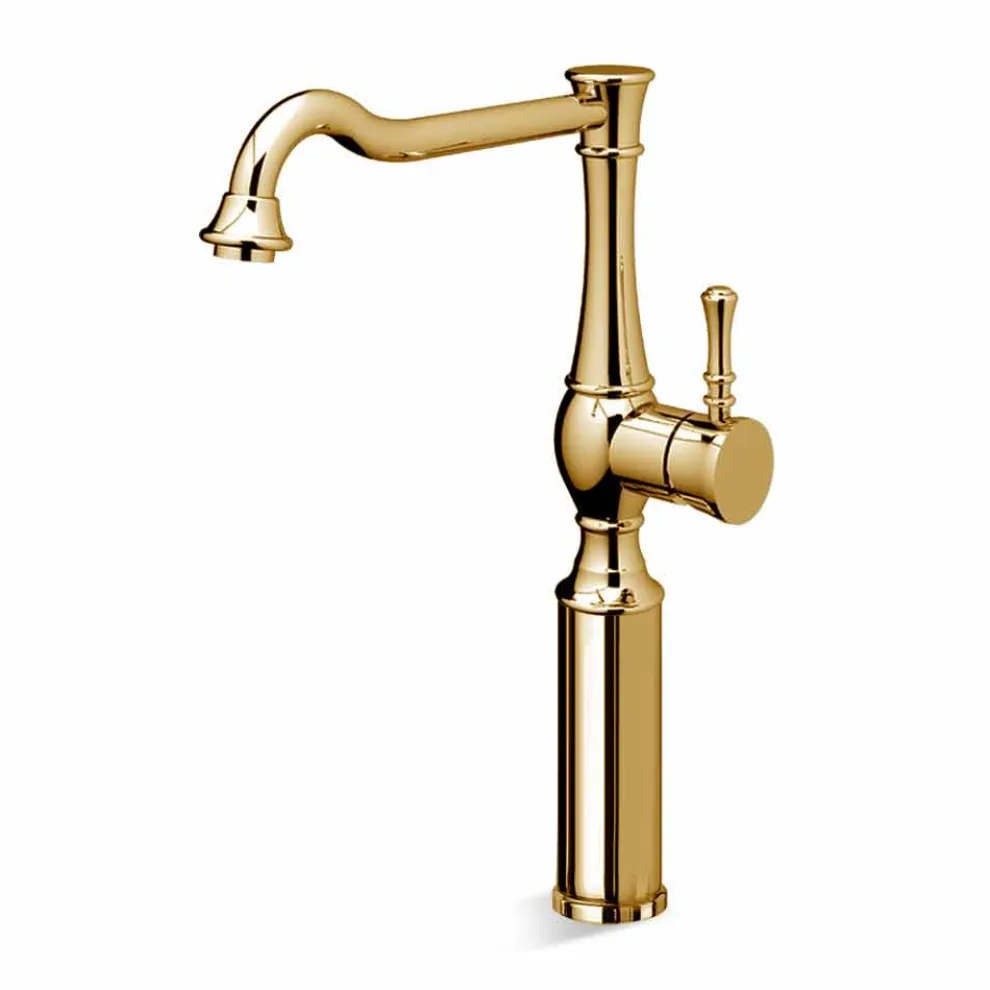 Hochläufiger Waschbeckenmischer 13 cm Verlängerung Made in Italy - Neno