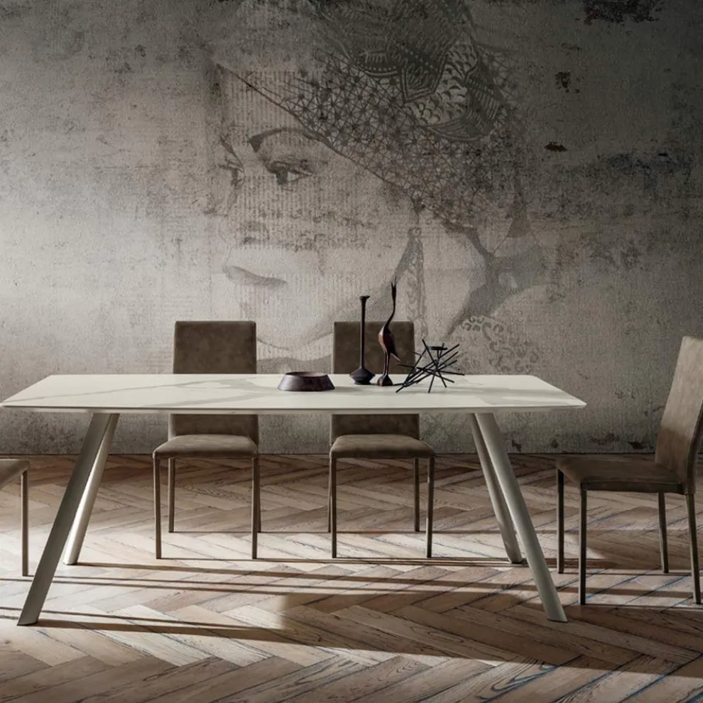 Hochwertiger Küchentisch mit Made in Italy Laminam Top - Lingotto