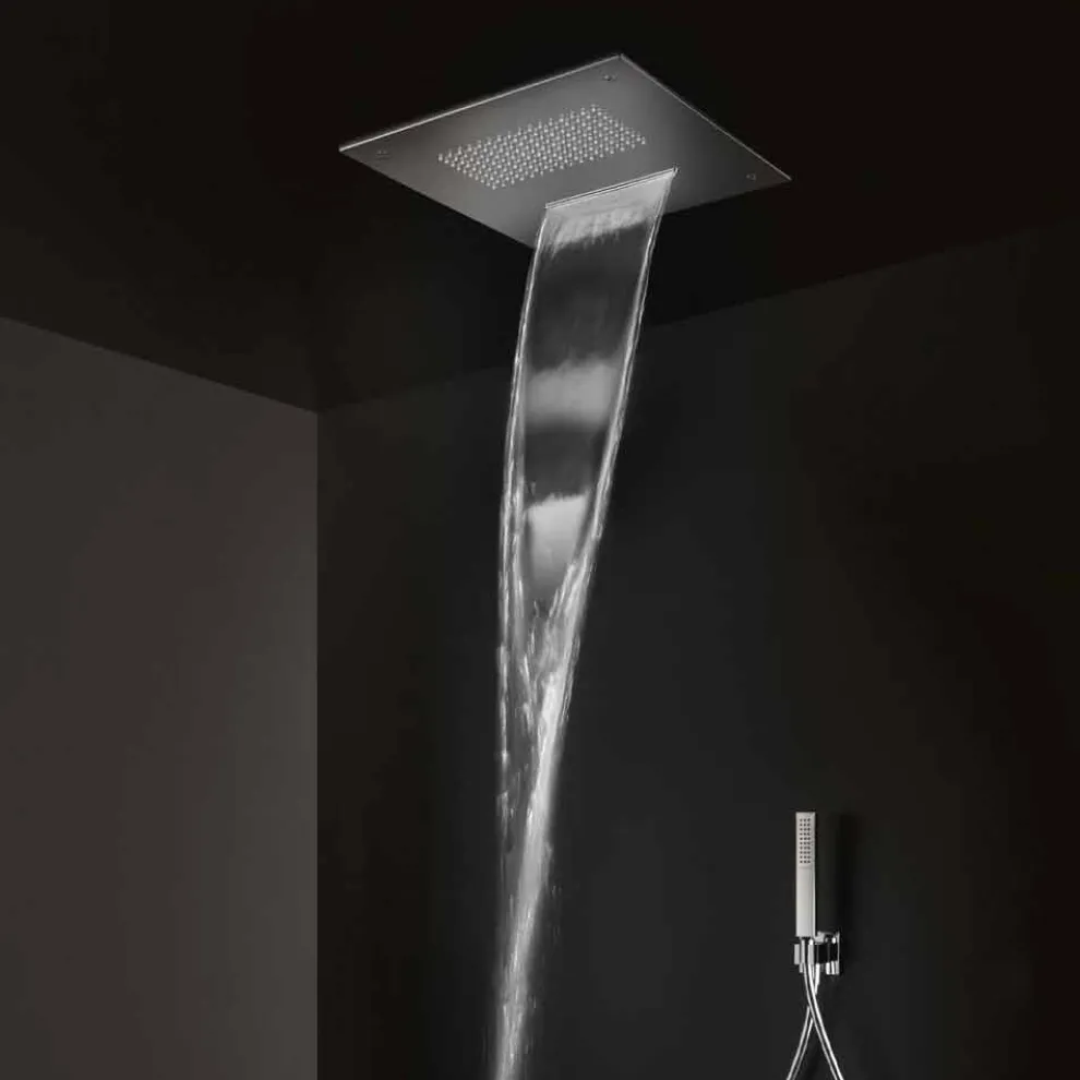 Hochwertiger quadratischer Duschkopf aus Edelstahl Made in Italy - Nello