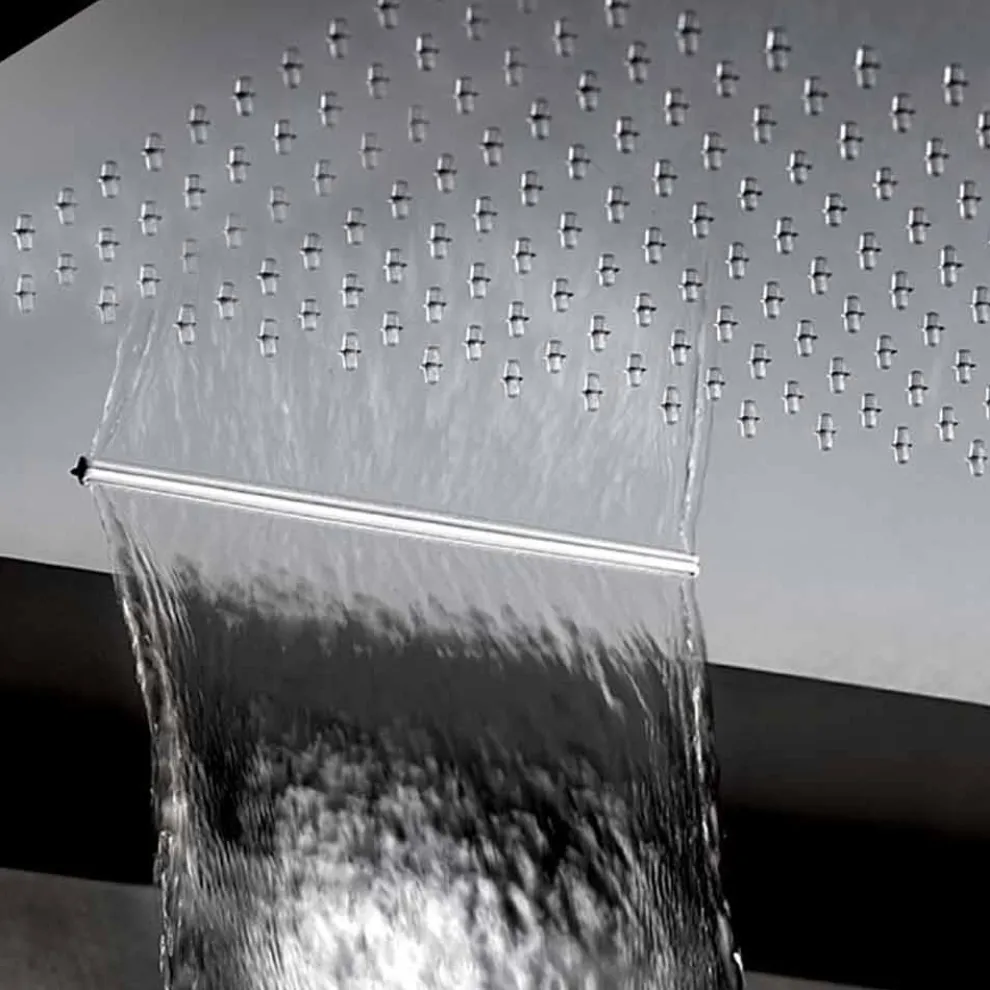 Hochwertiger quadratischer Duschkopf aus Edelstahl Made in Italy - Nello