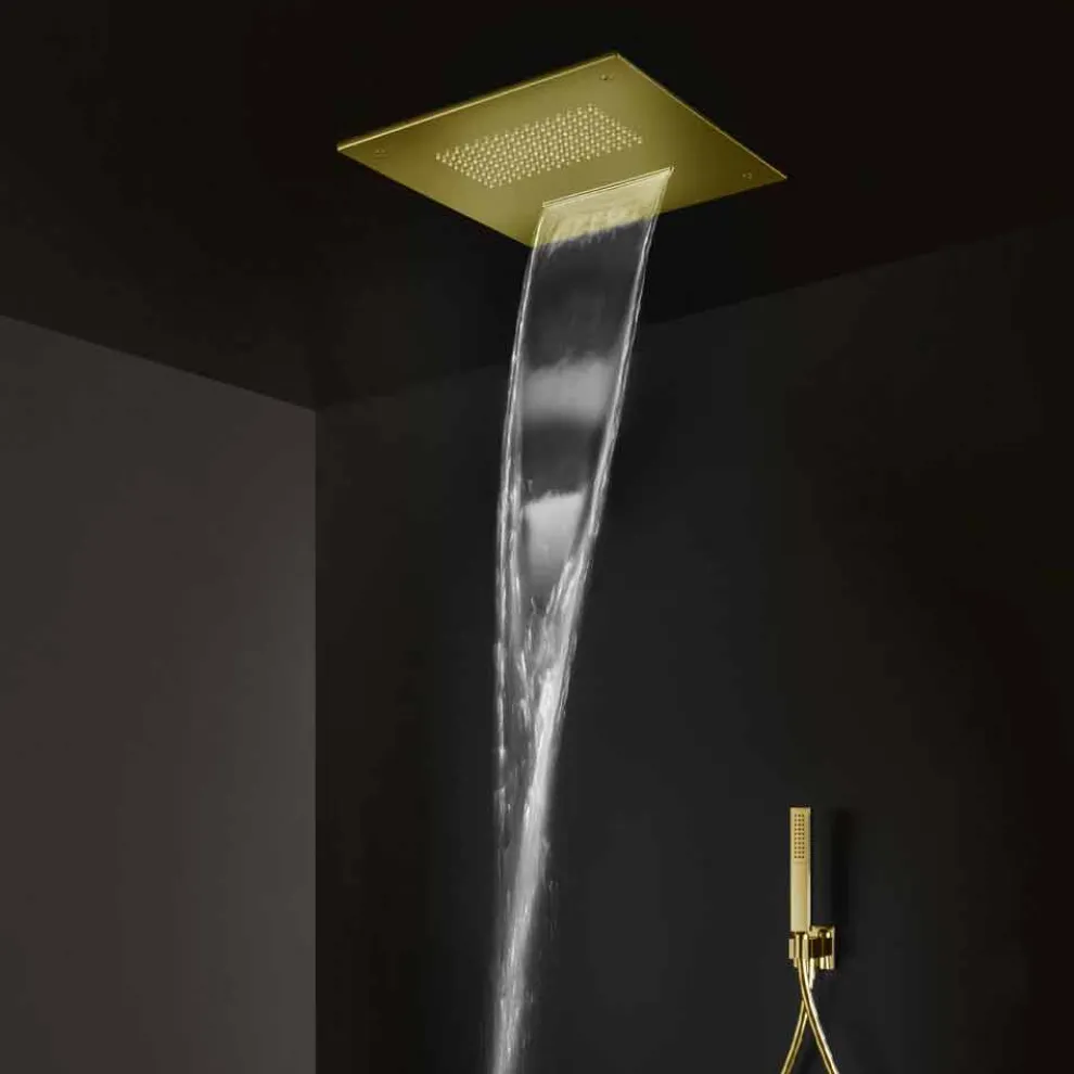 Hochwertiger quadratischer Duschkopf aus Edelstahl Made in Italy - Nello