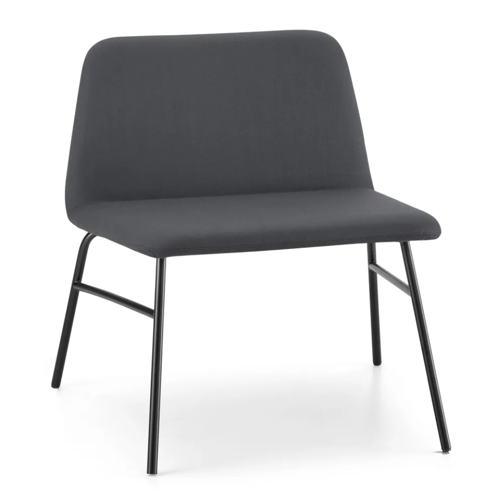 Hochwertiger Wohnzimmer Sessel aus Stoff und Metall Made in Italy - Molde