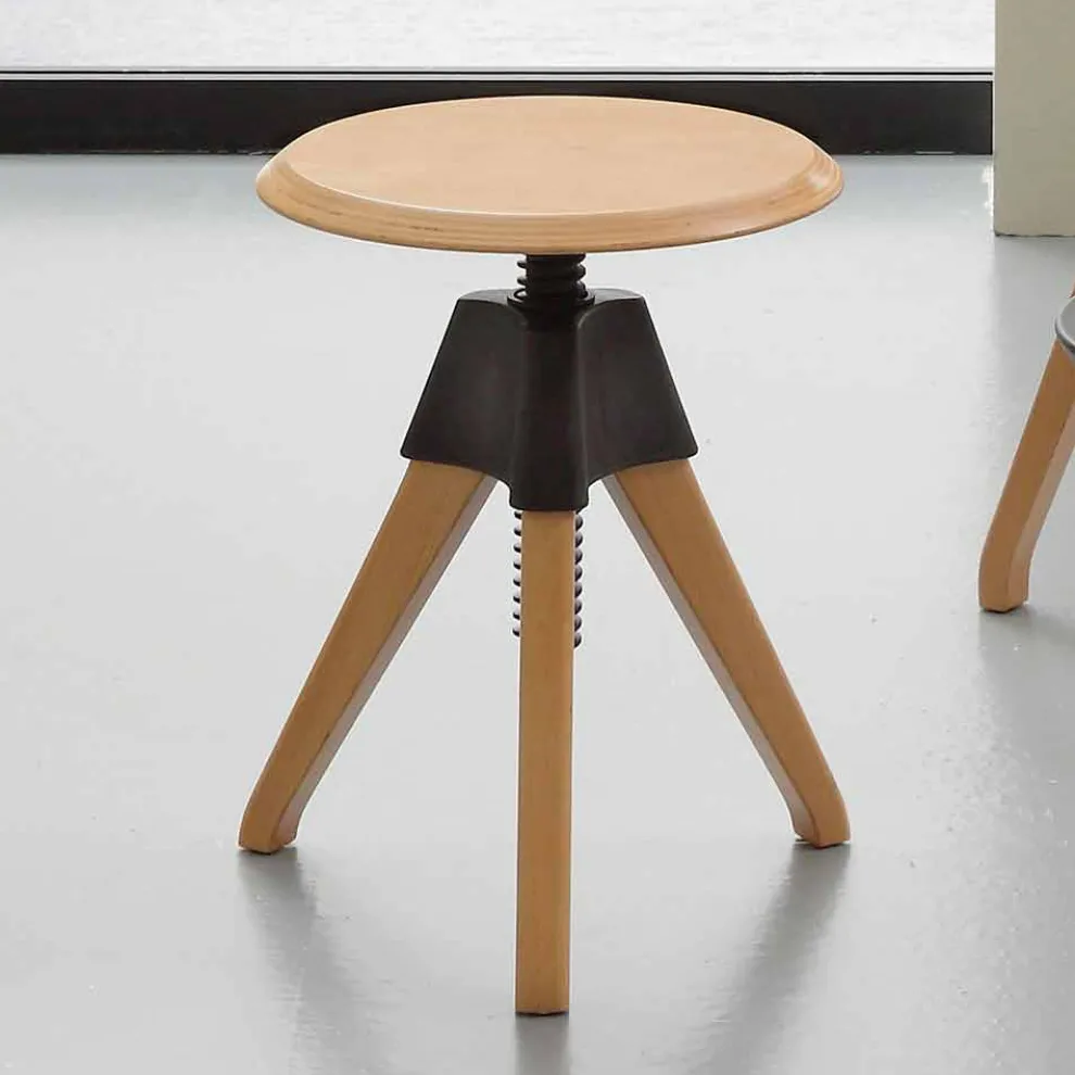 Hocker aus Buchenholz und Polypropylen in modernem Design Sit