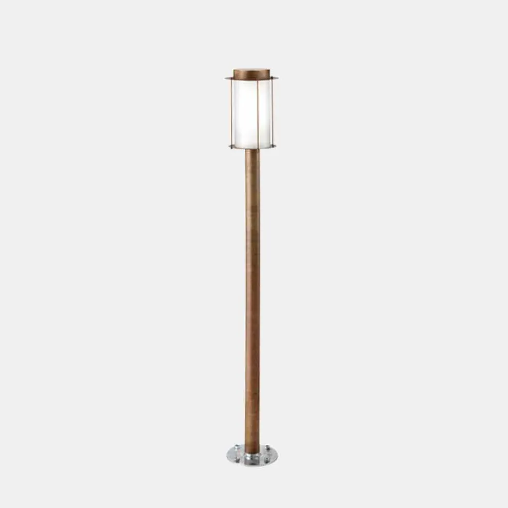 Hohe Außenlampe aus Messing und Glas Made in Italy - Loggia von Il Fanale