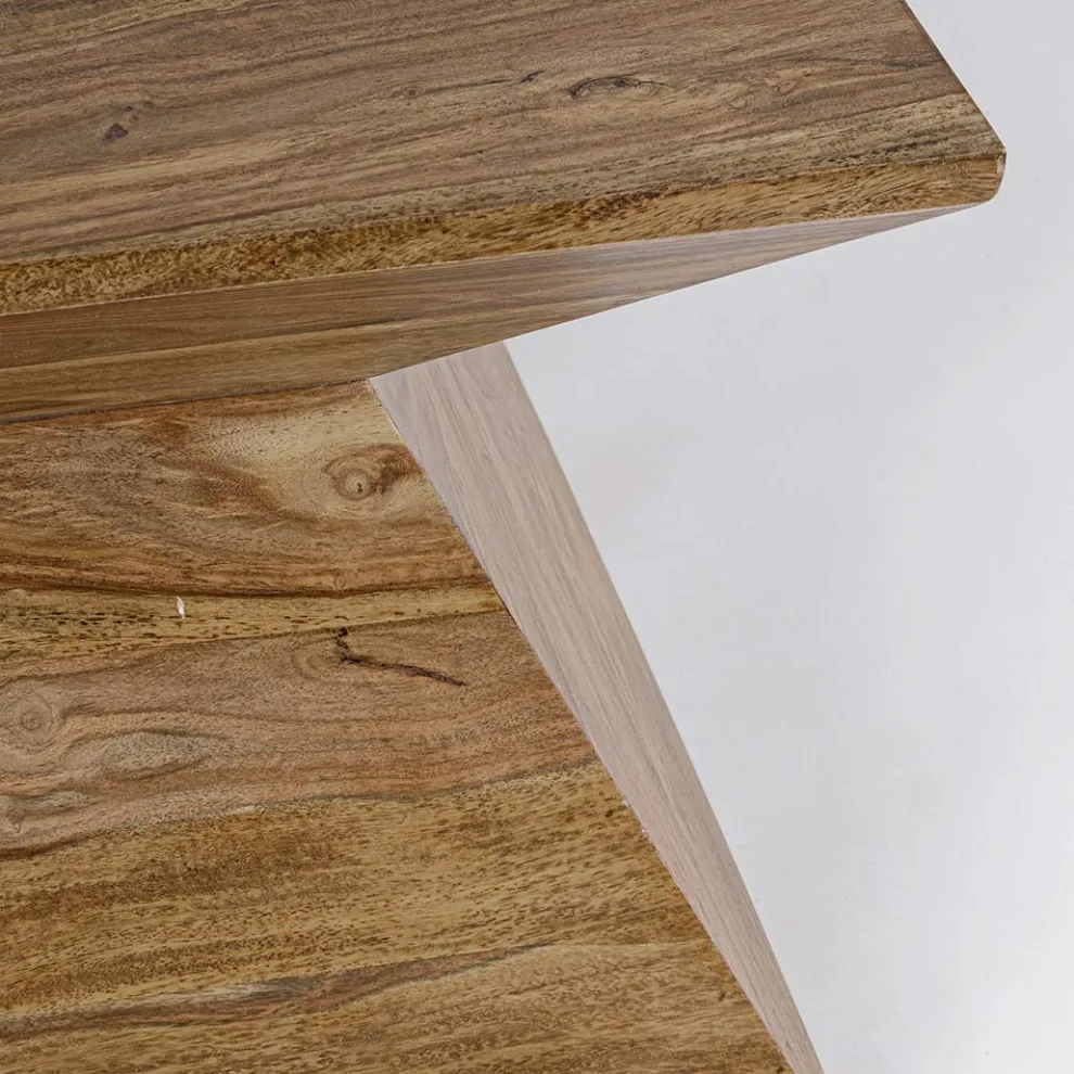 Homemotion Pyramidaler Couchtisch aus Sheeshamholz - Torrice