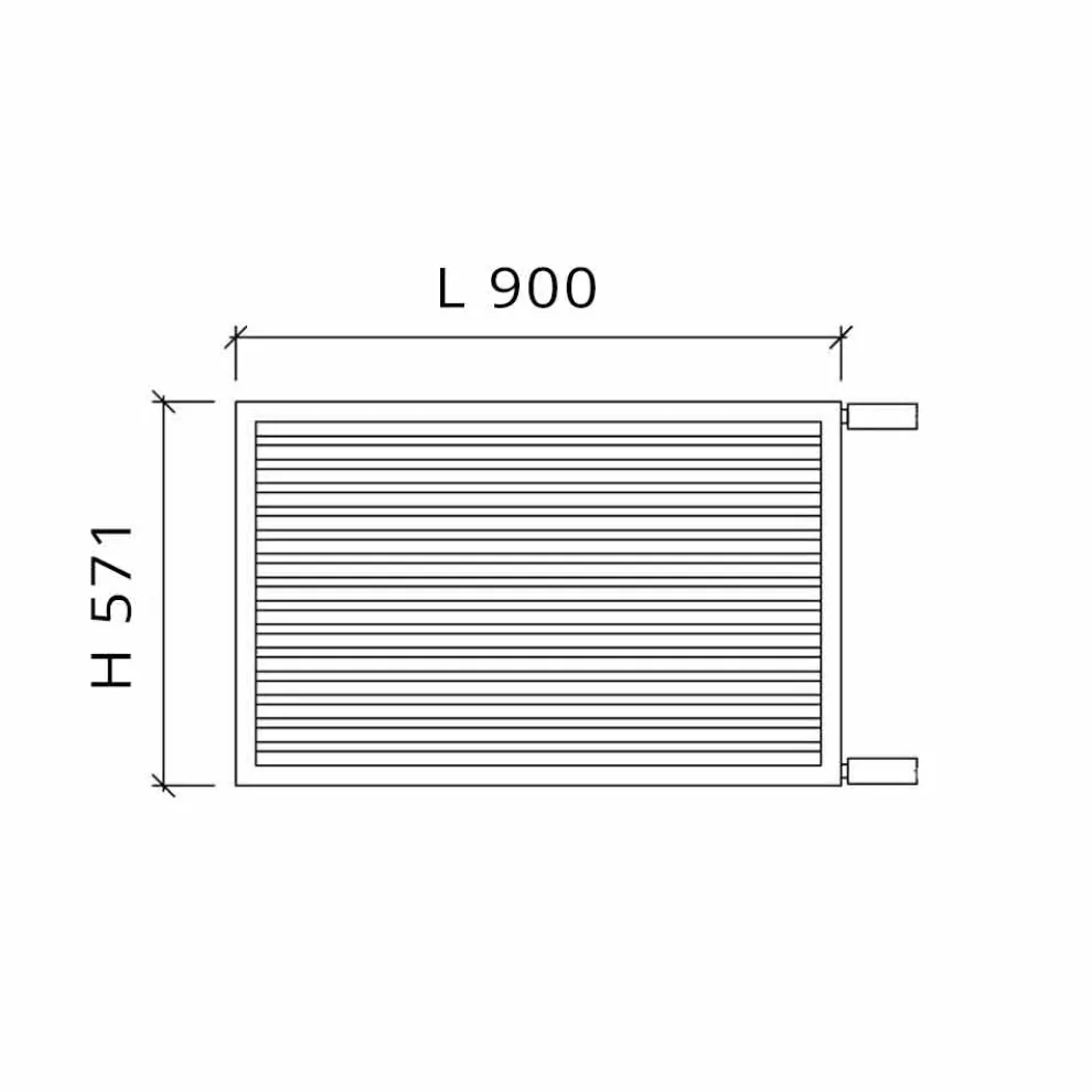 Horizontaler hydraulischer Handtuchwärmer aus Graphitstahl - Shadow von Scirocco