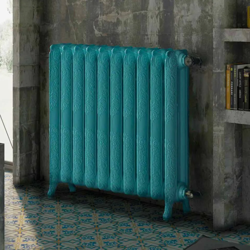 Hydraulischer Designheizkörper aus Gusseisen verziert mit Tiffany Scirocco H