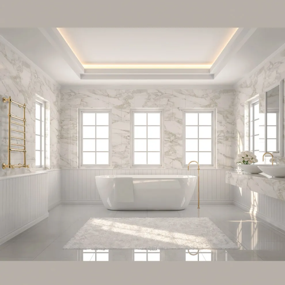 Hydraulischer Handtuchwärmer für Badezimmer aus Messing Made in Italy - Amira