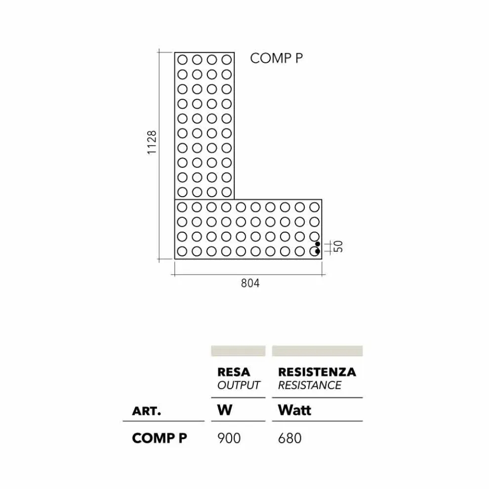 Hydraulischer Heizkörper Lego in modernem Design Brick Scirocco H