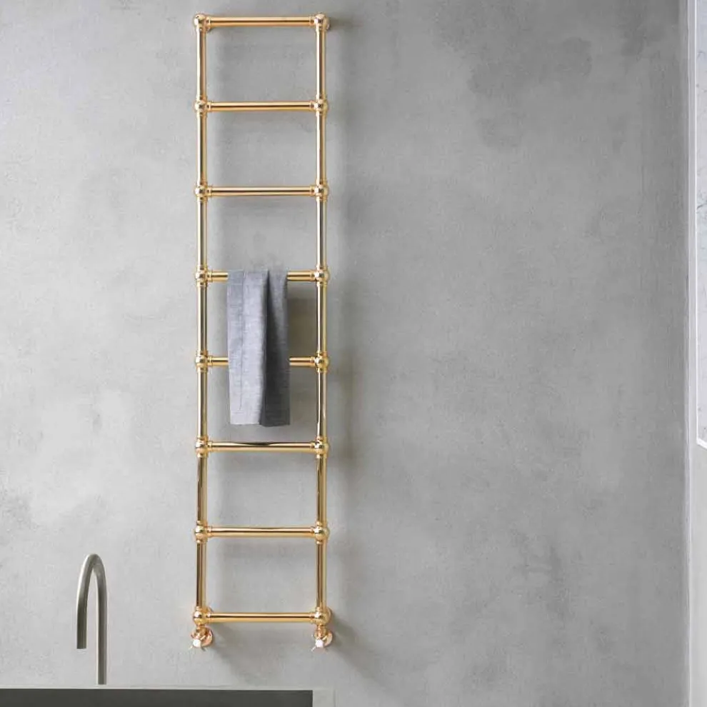 Hydraulischer modularer Handtuchwärmer Messingrohr Gold 311 W - Caesar