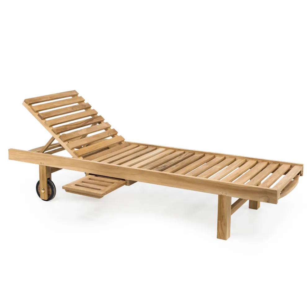 Gartenliege aus natürlichem Teakholz - Yggdrasil