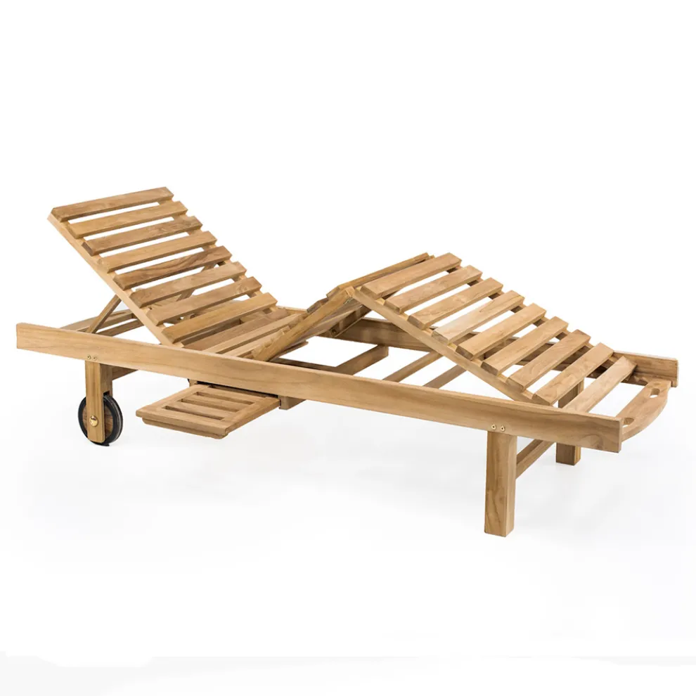 Gartenliege aus natürlichem Teakholz - Yggdrasil