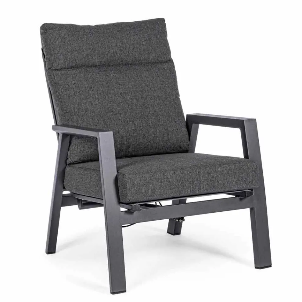 Liegender Outdoor-Sessel aus Stoff und Aluminium, 2 Stück - Nathy