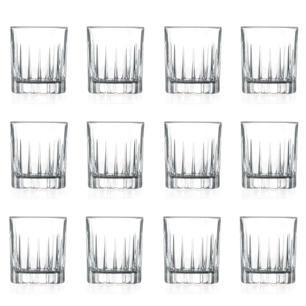 12 Likörgläser aus Öko-Kristall mit linearen Designdekorationen - Senzatempo