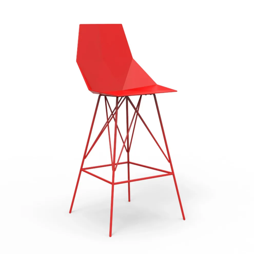 Outdoor-Hocker H 102 cm Faz von Vondom aus Polypropylen und Stahl, 4 Stück