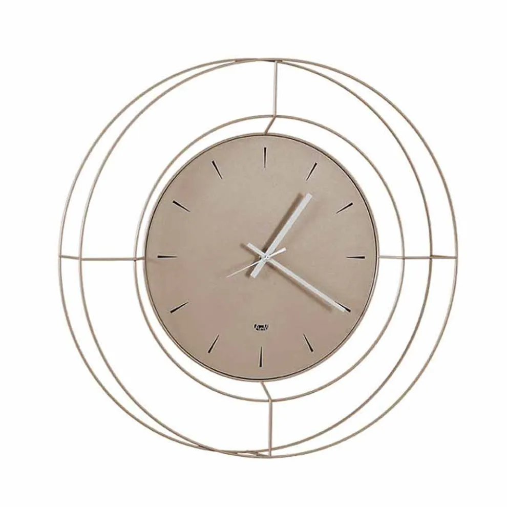 Moderne Wanduhr aus farbigem Stahl Made in Italy - Adalgiso