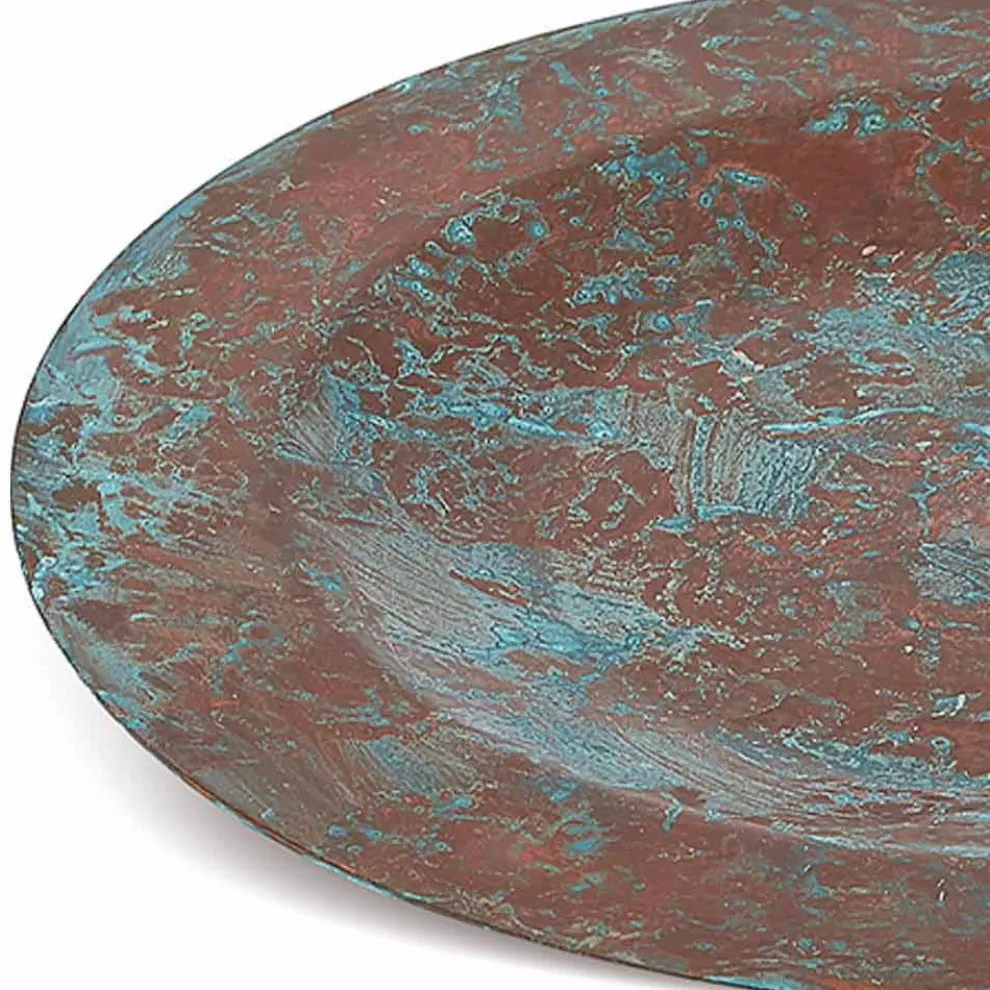 Tischset aus massivem Kupfer grün oder brüniert 6 Stück 28 cm - Rocho