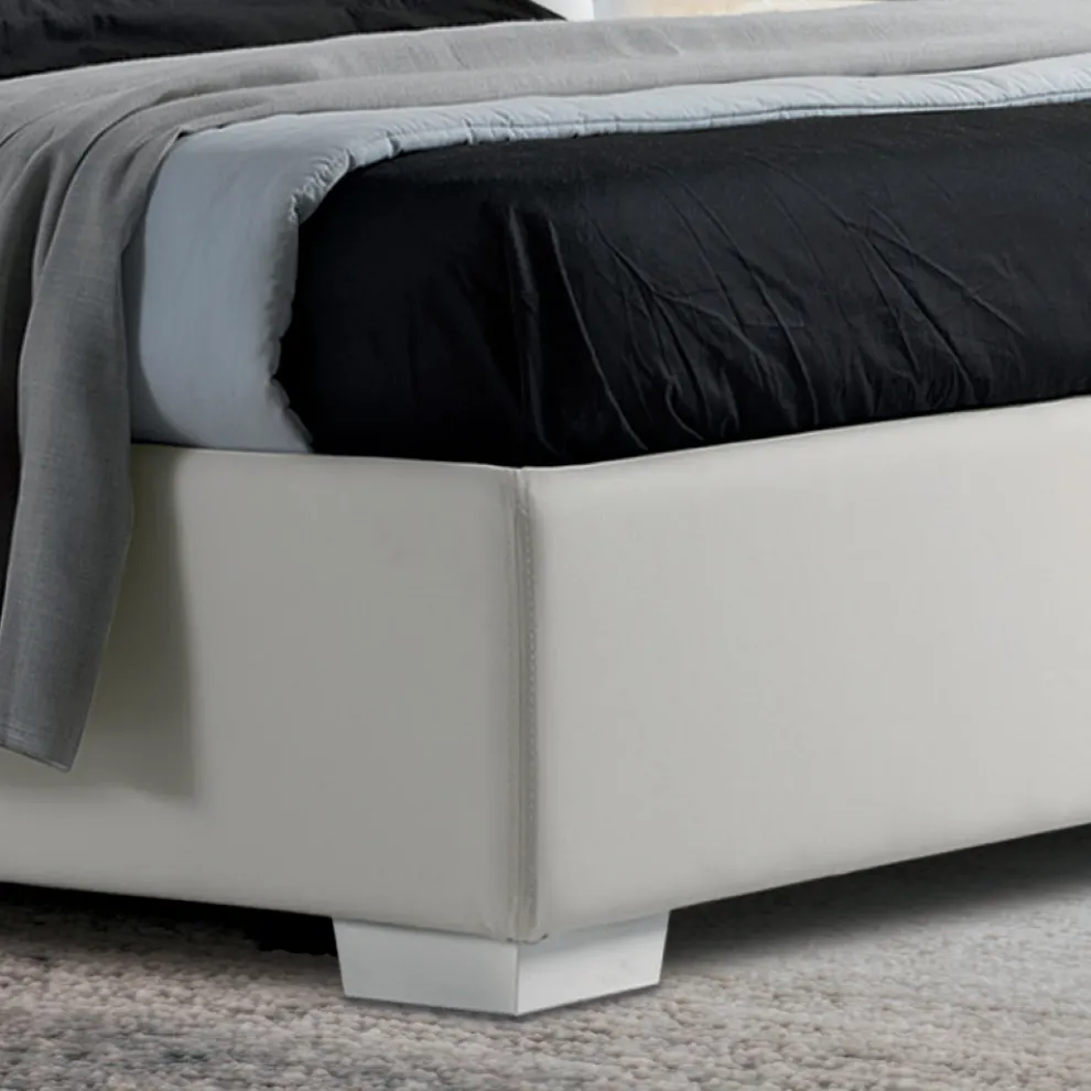 Modernes Doppelbett aus Kunstleder mit Contentiore - Ozzano