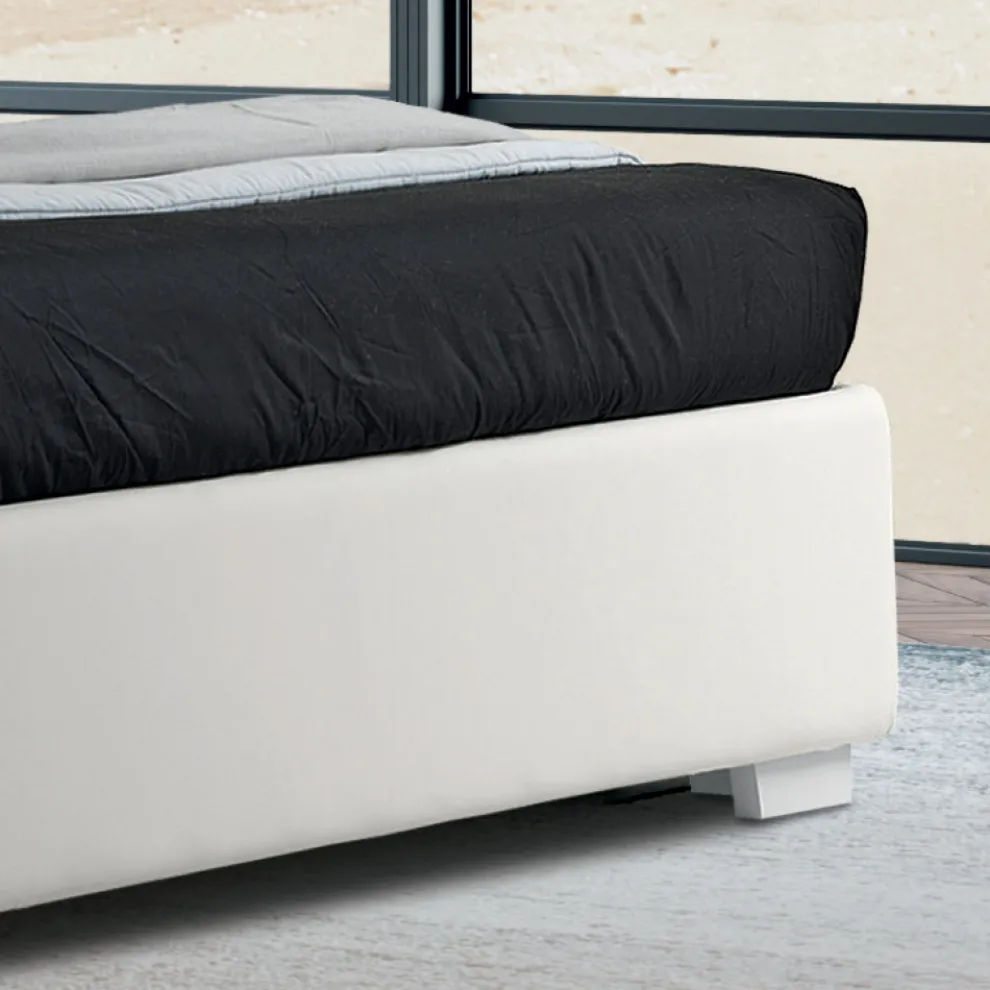 Modernes Doppelbett aus Kunstleder mit Contentiore - Ozzano