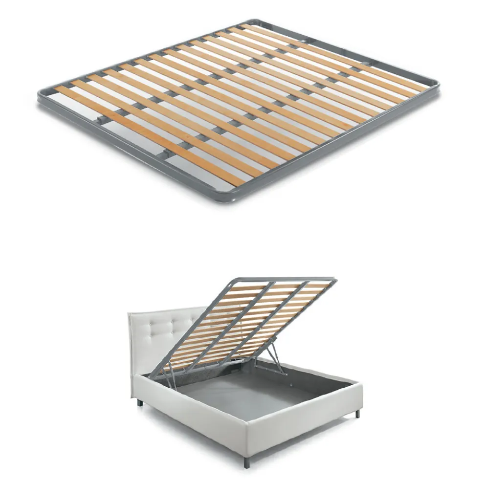 Modernes Doppelbett aus Kunstleder mit Contentiore - Ozzano