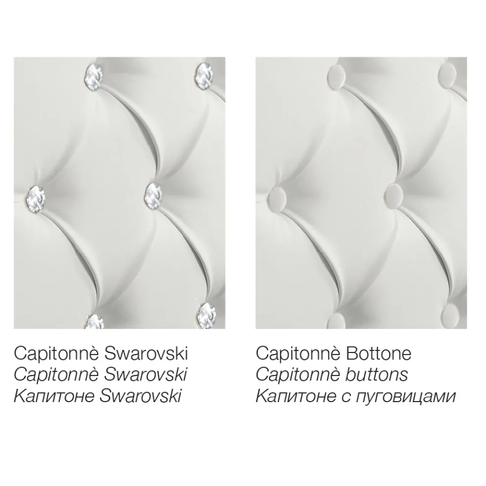 Modernes Doppelbett aus Kunstleder mit Contentiore - Ozzano