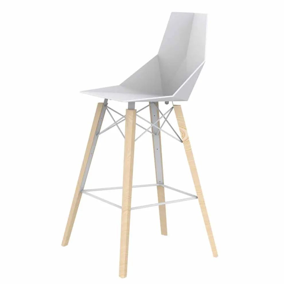 Indoor Barhocker in Holz und Kunststoff Verschiedene Farben - Faz Wood von Vondom