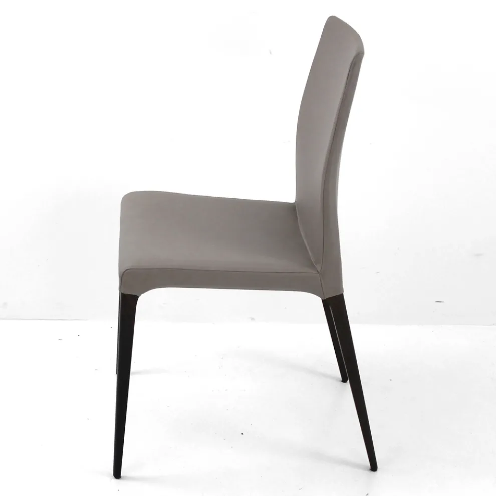 Indoor-Stuhl aus Eschenholz und Kunstleder Made in Italy - Floki