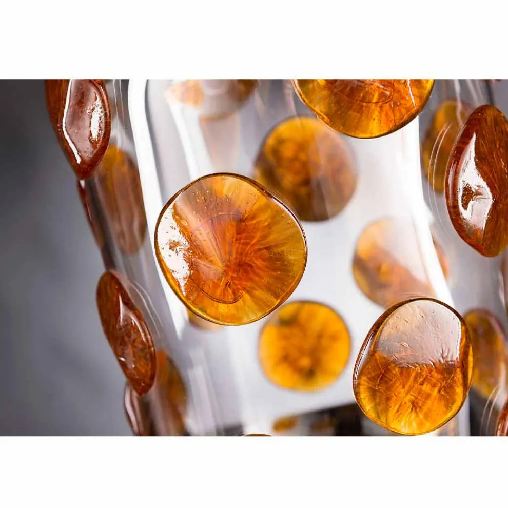 Indoor-Vase aus Muranoglas mit farbigen Details Made in Italy - Mirtos