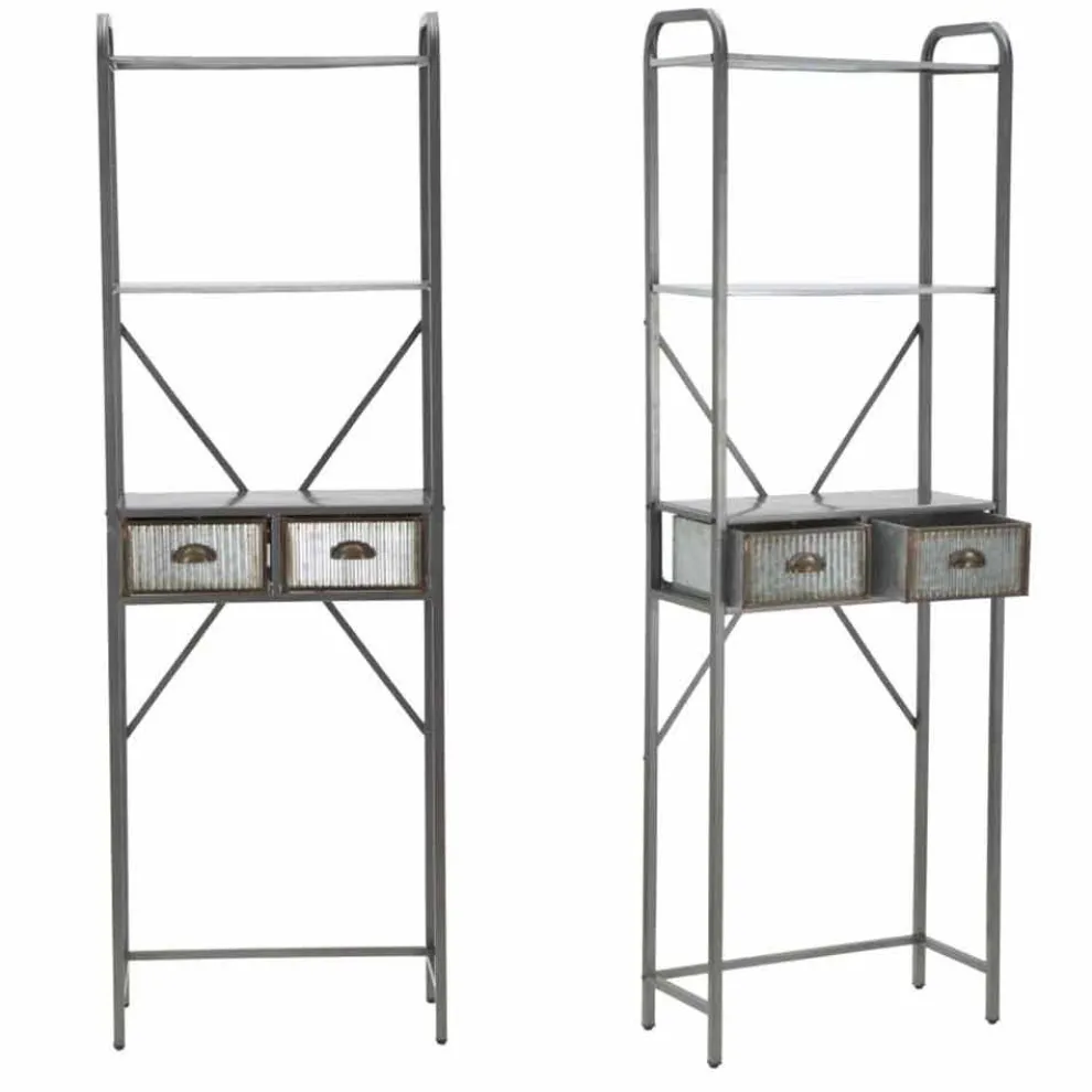 Industrieller Badezimmerschrank aus Eisen im Vintage-Stil mit Schubladen - Pome