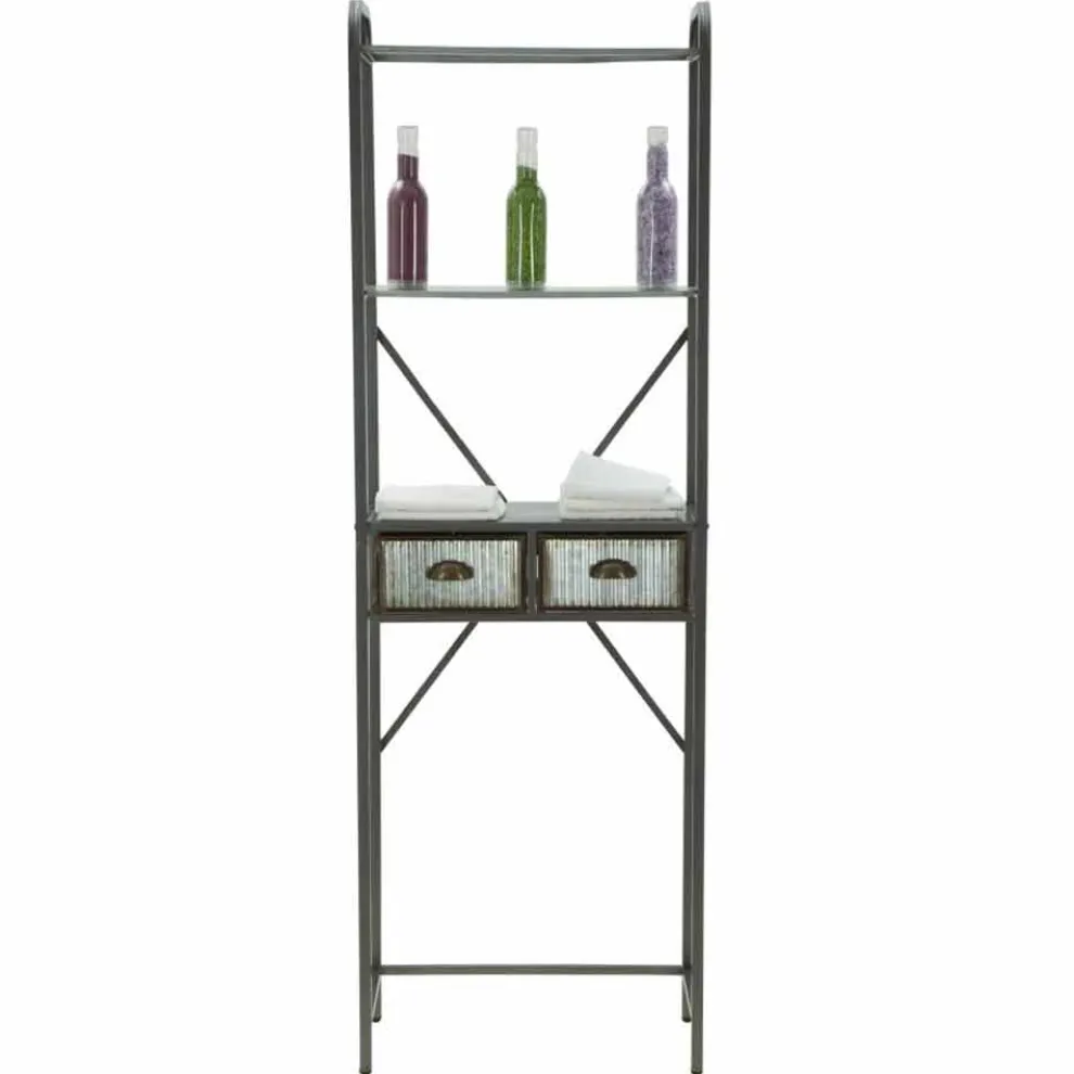 Industrieller Badezimmerschrank aus Eisen im Vintage-Stil mit Schubladen - Pome