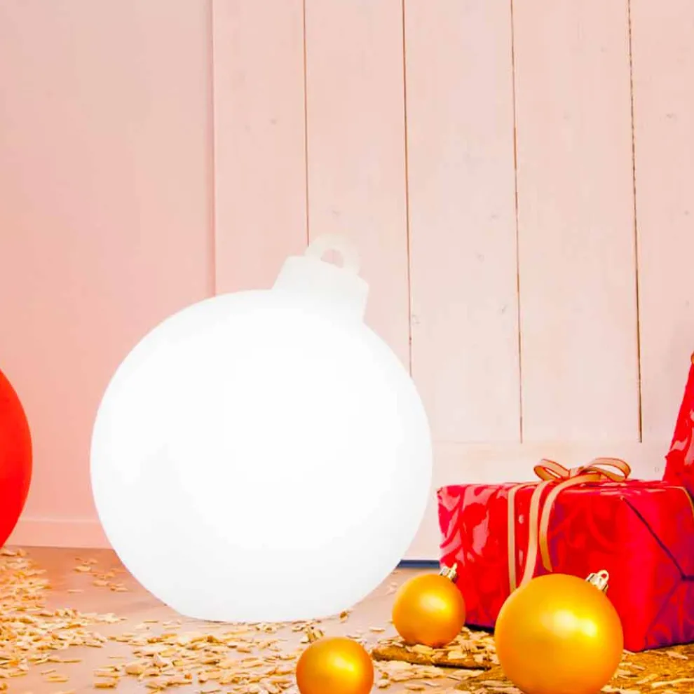 Innen- oder Außendekor Lampe Roter, weißer Weihnachtsball - Pallastar