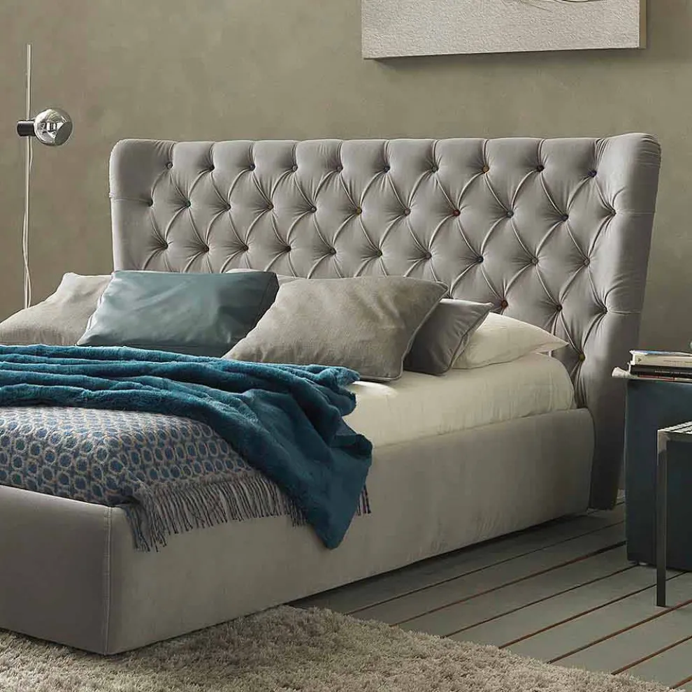 Doppelbett ohne Box, zeitgemäßes Design, Selene by Bolzan