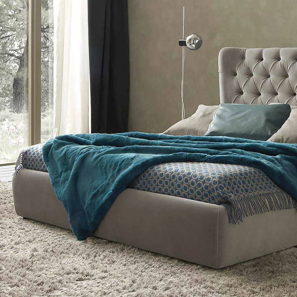 Doppelbett ohne Box, zeitgemäßes Design, Selene by Bolzan