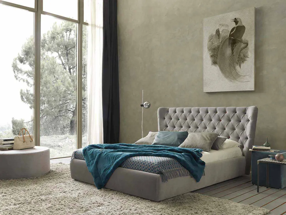 Doppelbett ohne Box, zeitgemäßes Design, Selene by Bolzan