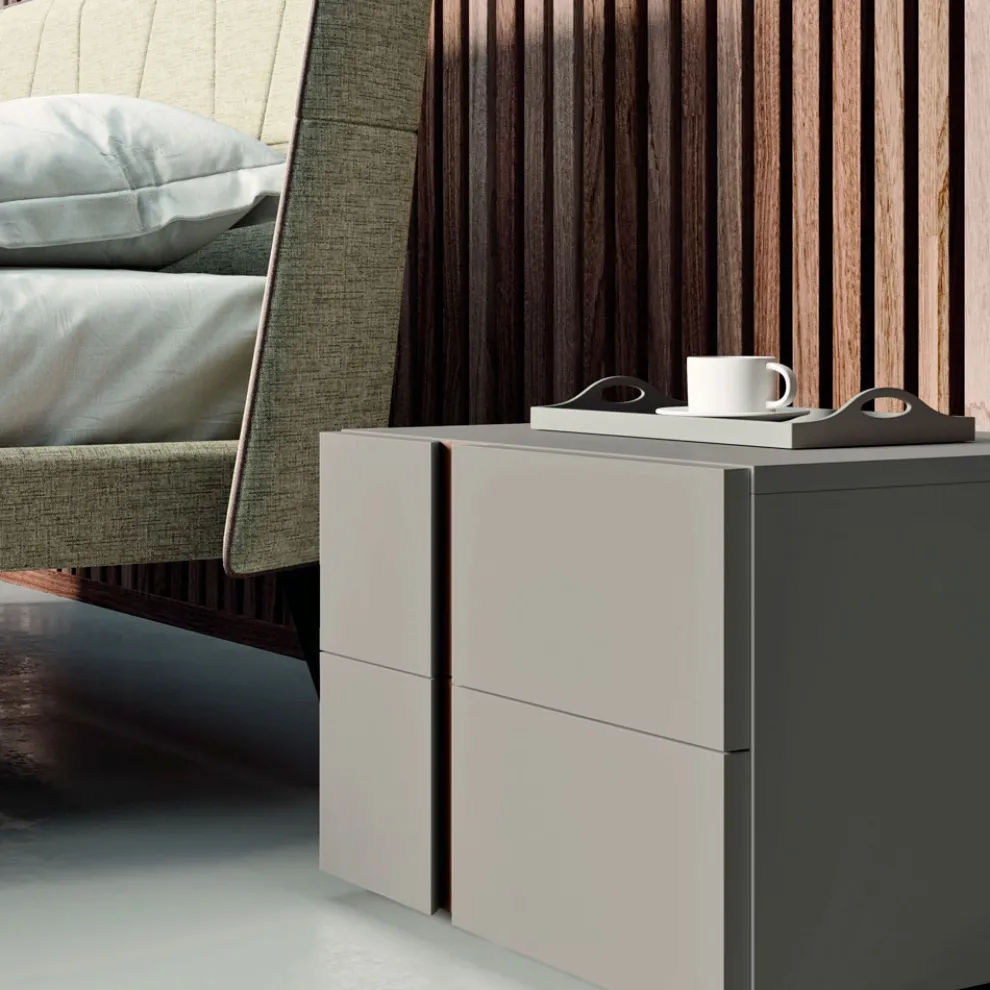 Schlafzimmer mit 4 Elementen Moderner Stil Made in Italy Hohe Qualität - Minorco