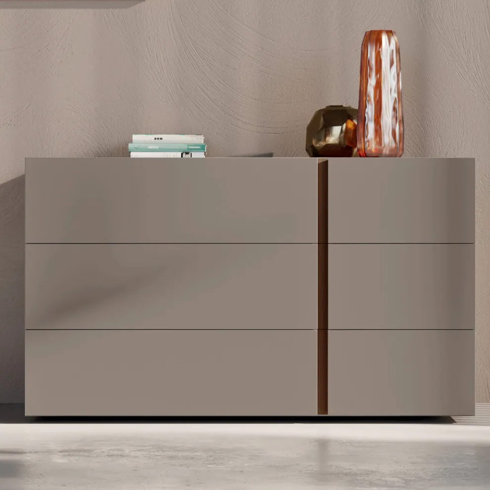 Schlafzimmer mit 4 Elementen Moderner Stil Made in Italy Hohe Qualität - Minorco