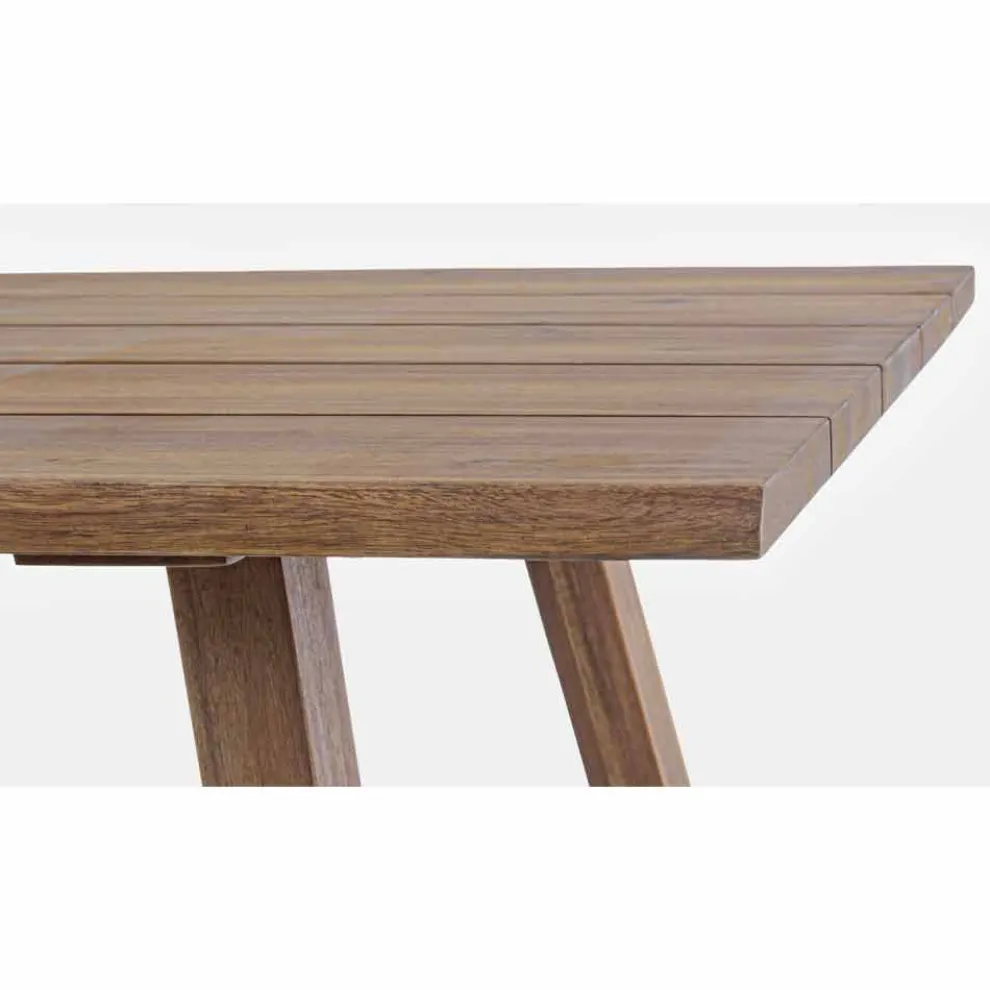 Esstisch im Freien in Acacia Wood Oil Finish - Leonard