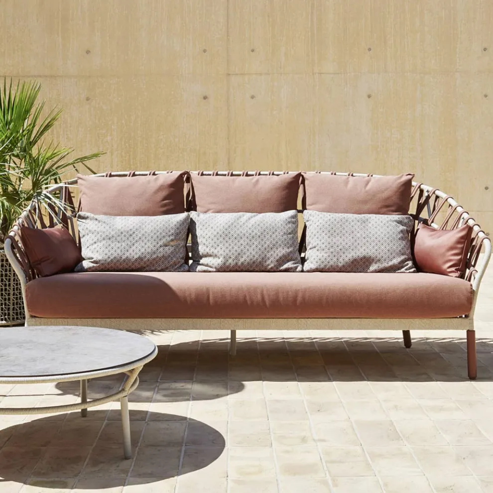 3-Sitzer Outdoor-Sofa mit Kissen Made in Italy - Emmacross von Varaschin