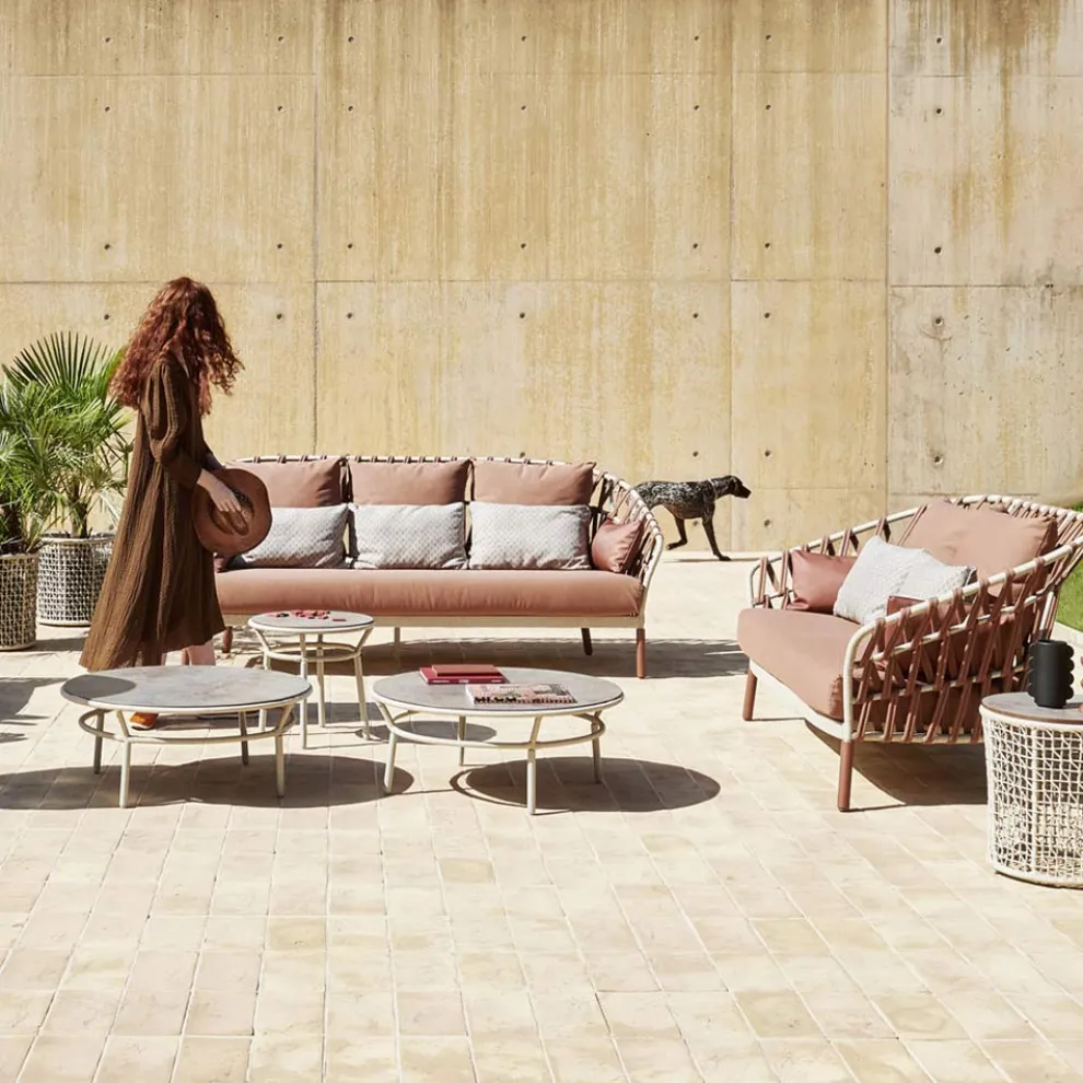 3-Sitzer Outdoor-Sofa mit Kissen Made in Italy - Emmacross von Varaschin