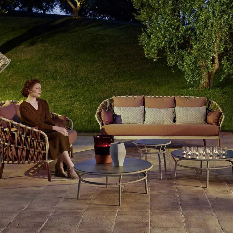 3-Sitzer Outdoor-Sofa mit Kissen Made in Italy - Emmacross von Varaschin