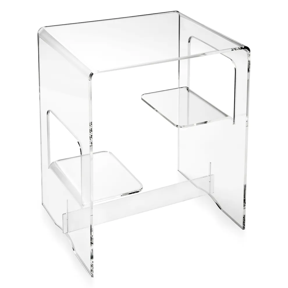 Nachttisch aus transparentem oder geräuchertem Plexiglas Made in Italy - Lollao