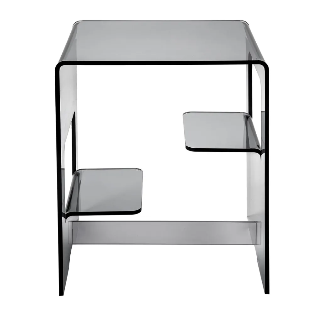 Nachttisch aus transparentem oder geräuchertem Plexiglas Made in Italy - Lollao