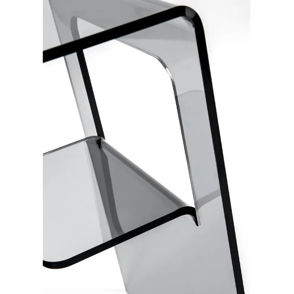 Nachttisch aus transparentem oder geräuchertem Plexiglas Made in Italy - Lollao