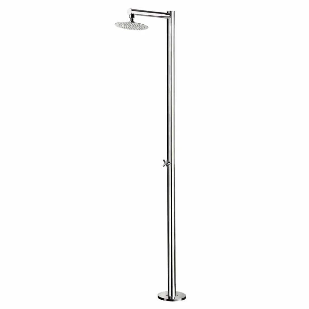 Gartenduschsäule aus verchromtem Edelstahl Made in Italy - Modeo