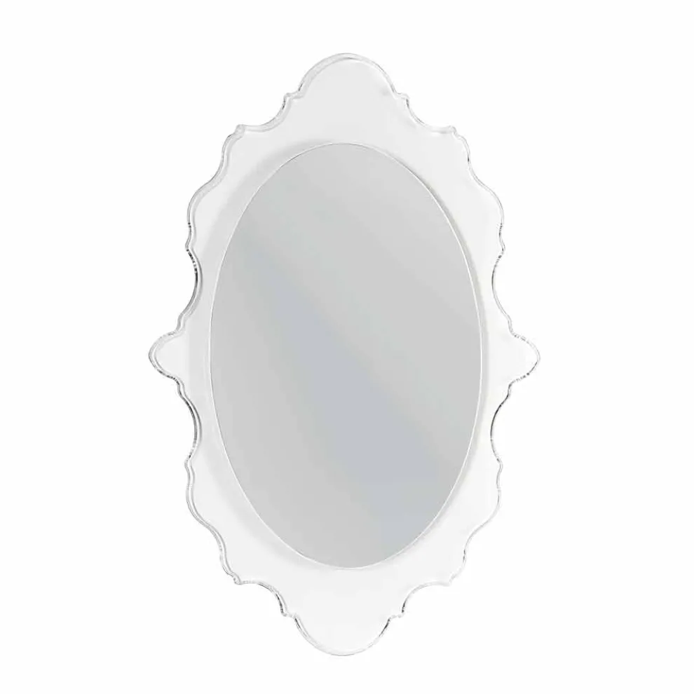 Joy transparenter Design-Wandspiegel, made in Italy