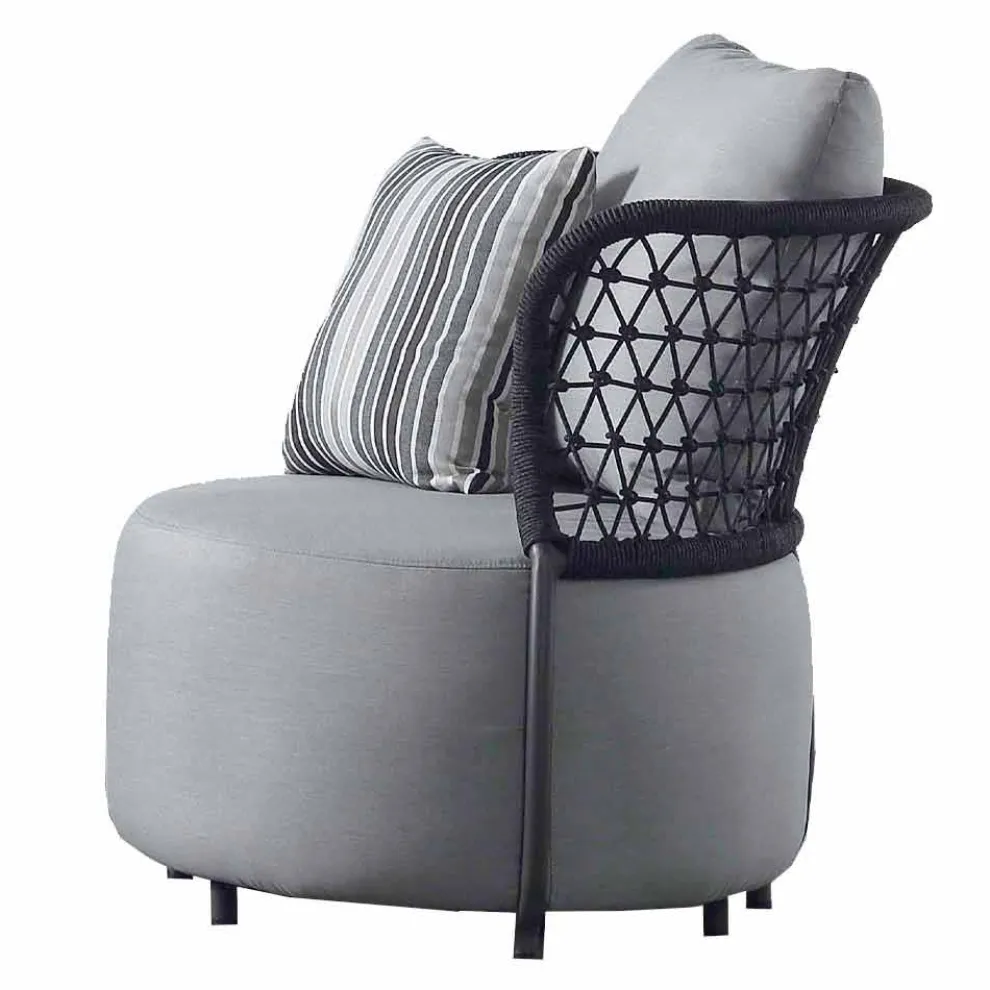 Gartensessel Gepolstert in wasserabweisendem Gummi mit Netzrückenlehne - Orosei