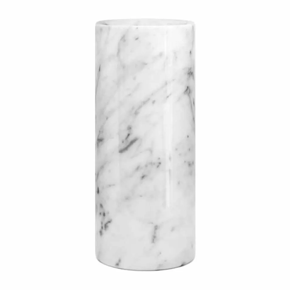 Weiße Carrara Marmor dekorative Vase Made in Italy Design - Nevea