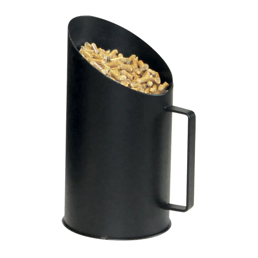 Krug zum Dosieren von Pellets mit Metallgriff, hergestellt in Italien – Jurte