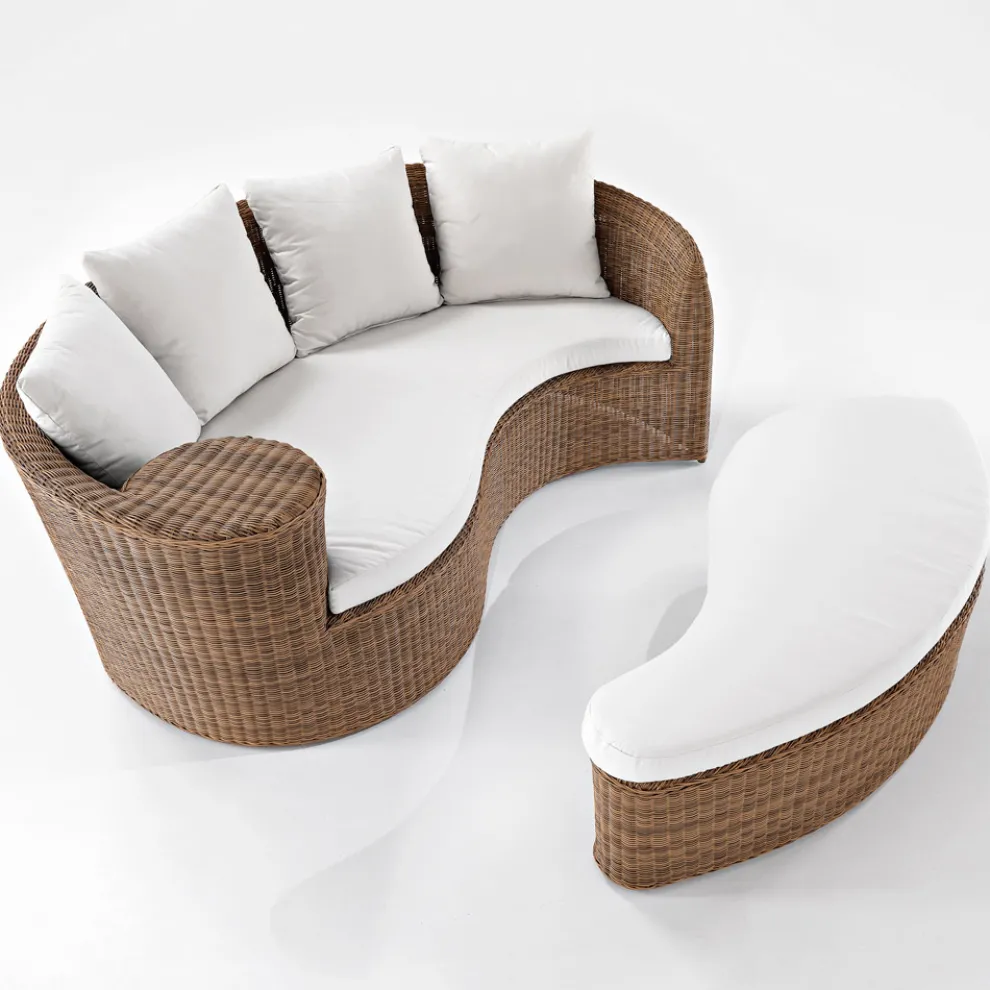 Garden Daybad aus Polyrattan-Faser 2 Elemente - Frau